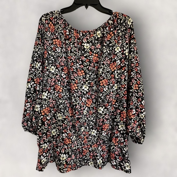AGB Floral 3/4 Sleeve XL‎ Blouse - Picture 2 of 7
